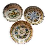 3 assiettes en faïence de Nevers XVIIIème