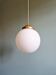 Art Deco suspension in white opaline, 1920s-30s