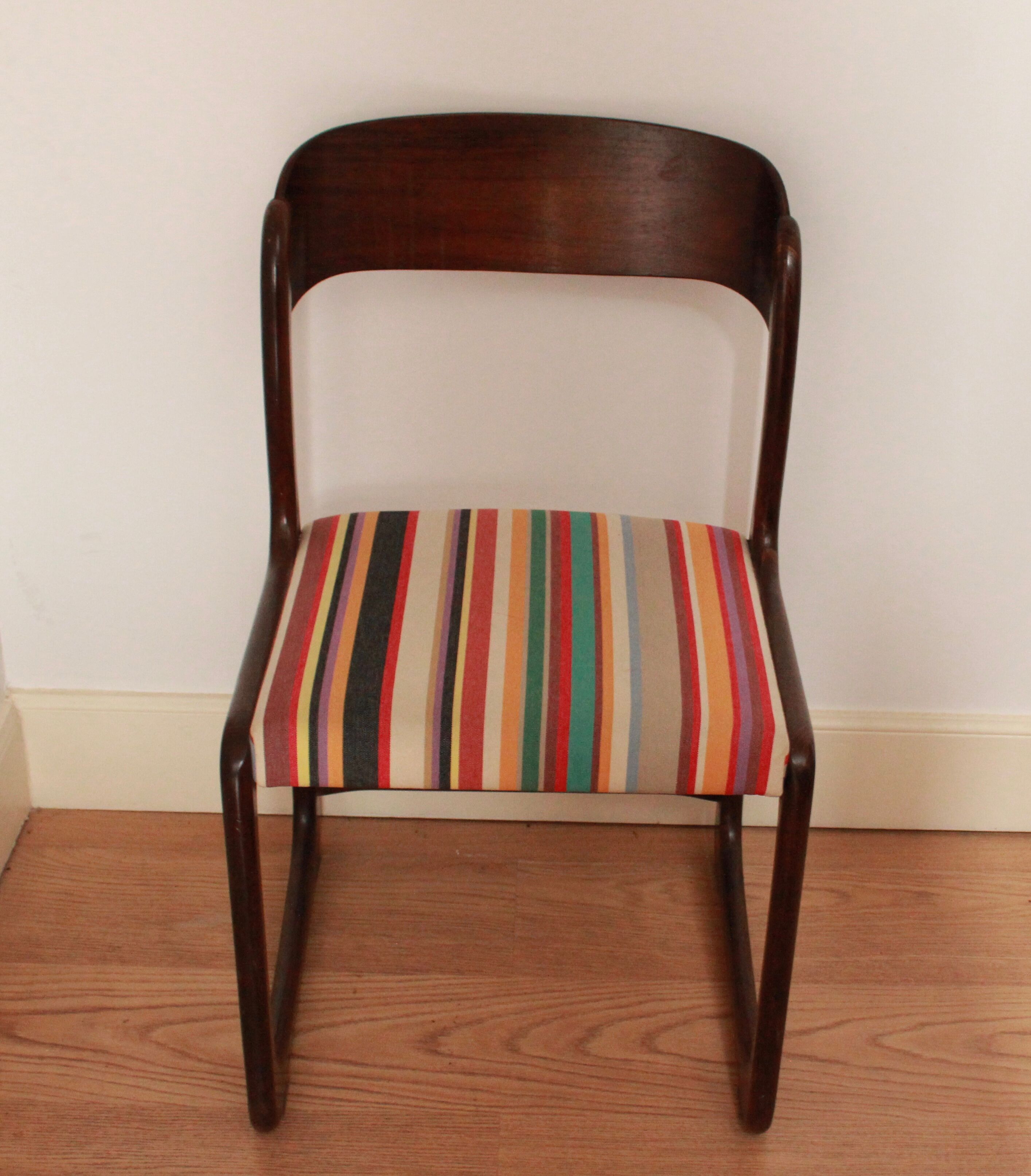 Pair of two chairs sled baumann