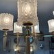Brass and glass chandelier 1970