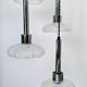 4-light pendant light – Art Deco Czech glass shades – vintage frame