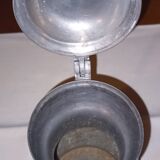 Tin pitcher with lid