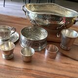 Lot silver metal objects