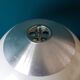 Lampe champignon blanche et alu brossé