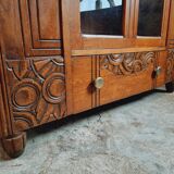Solid oak display cabinet – Art Deco style – 1920s – Modular shelves
