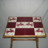 Bamboo-rattan coffee table from the 50s