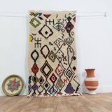 Handmade wool Berber rug 195 X 100 CM