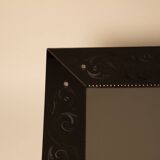 Miroir Murano en verre gravé