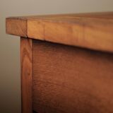 Four-door solid oak sideboard – France, 1960s