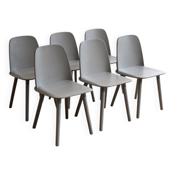 Suite de 6 chaises Nerd Chair, Muuto