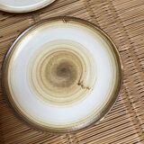 6 Longchamp plates with spiral pattern