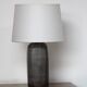Enamelled stoneware ceramic lamp France 1970