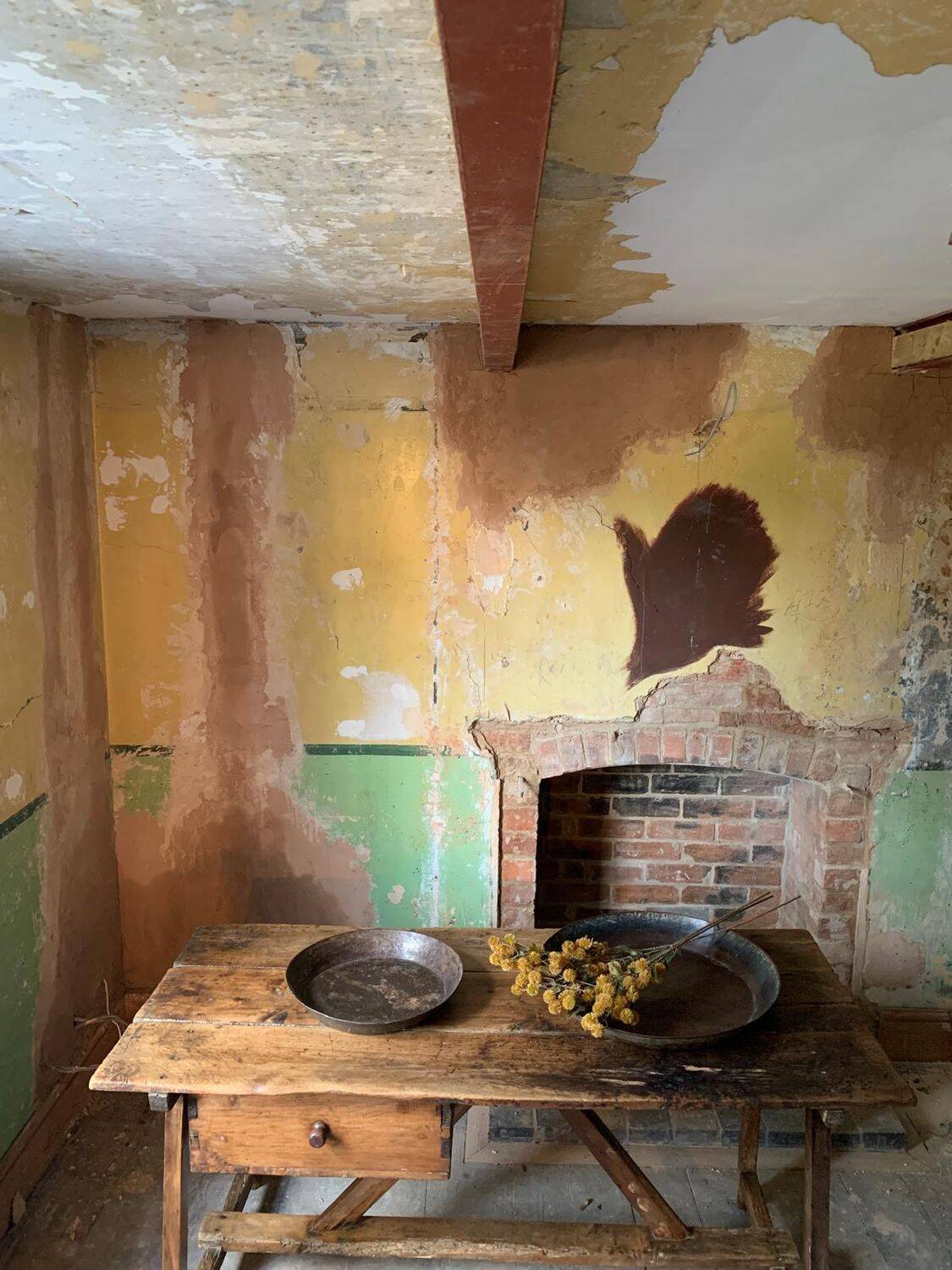 19th Century Continental Primitive Vernacular Kitchen Prep Table with Drawe