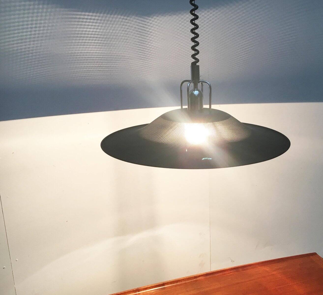 Vintage German Postmodern Metal Pendant Lamp from Cosack