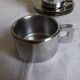 Ensemble 4 tasses et sous-tasses STo Casalinghi design en inox
