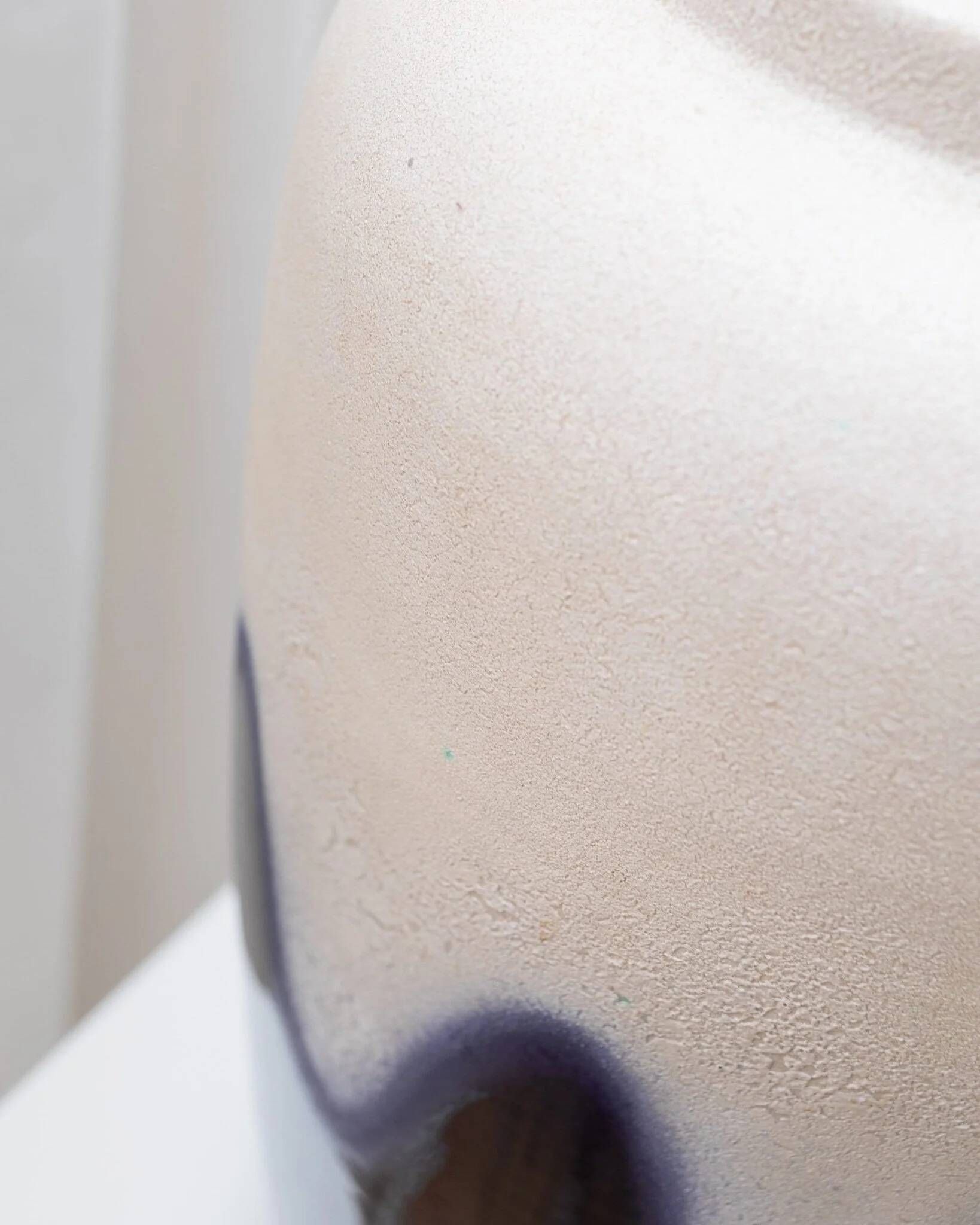 XL Vintage Floor Vase Bay Keramik 624-45, Ceramic, White & Navy Two-Tone Glaze, 1960s
