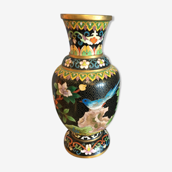 Vase chinois en cloisonné