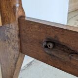 Double bed from Atelier Saint-Sabin in solid oak with lattices - 1950s