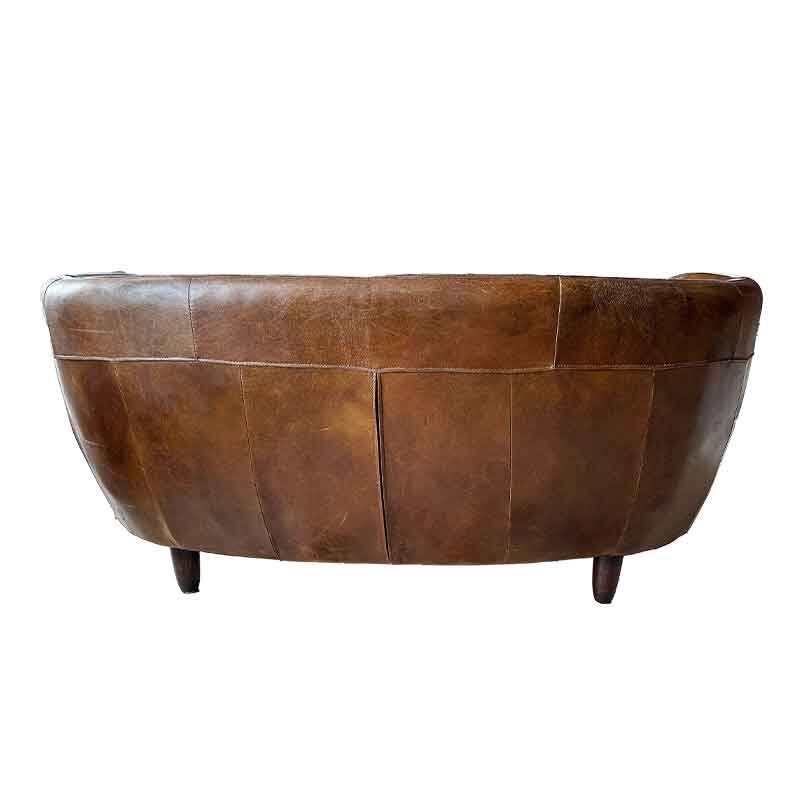 Brown leather sofa