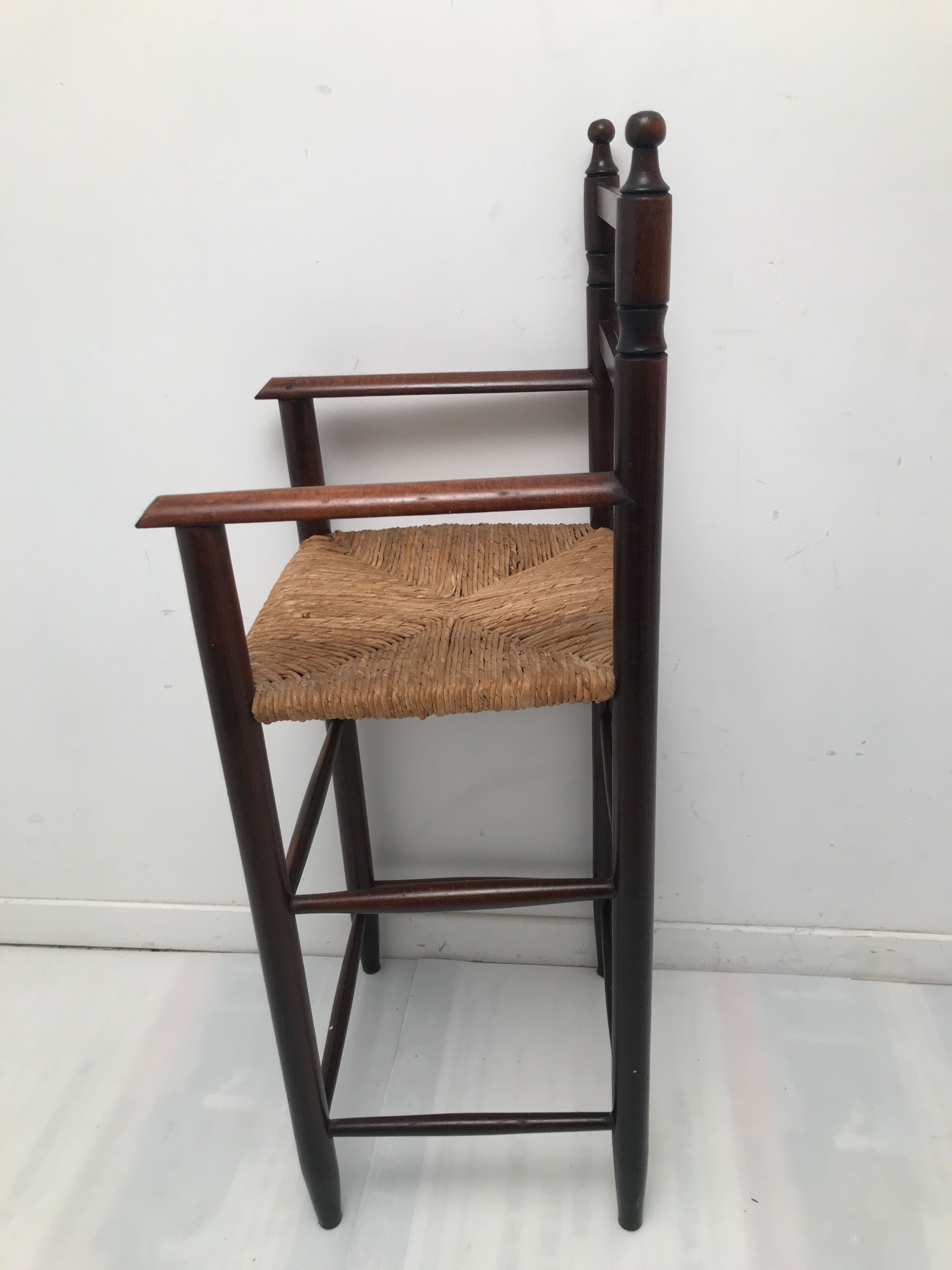 High straw chair child 50/60 years