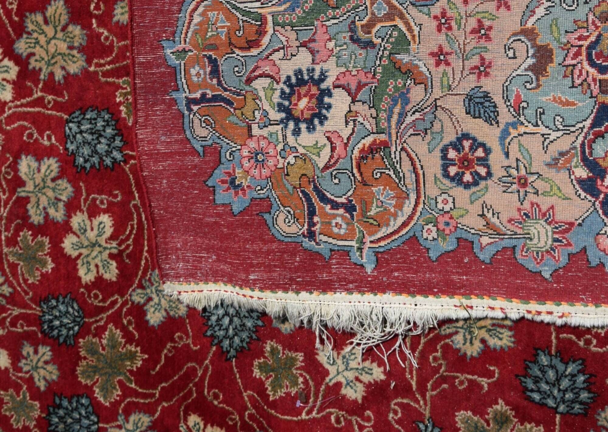 Large Oriental Rug Iran, Kashan Persian - 4.45 x 3.30 Meters - Mid 20th Century: Kork Wool