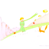 Lithograph The Little Prince and the Fox