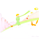 Lithograph The Little Prince and the Fox