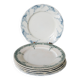 Lot de 6 assiettes plates en Terre de Fer dépareillées Sarreguemines et Lunéville