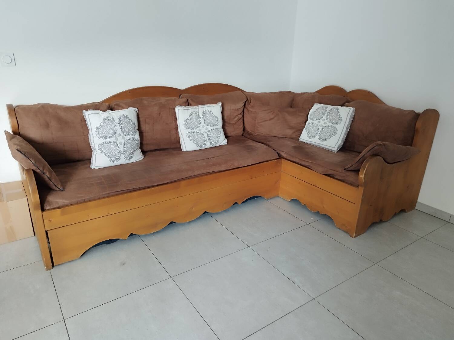Banquette d'angles lit gigogne