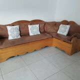 Corner sofa bed with pull-out bed