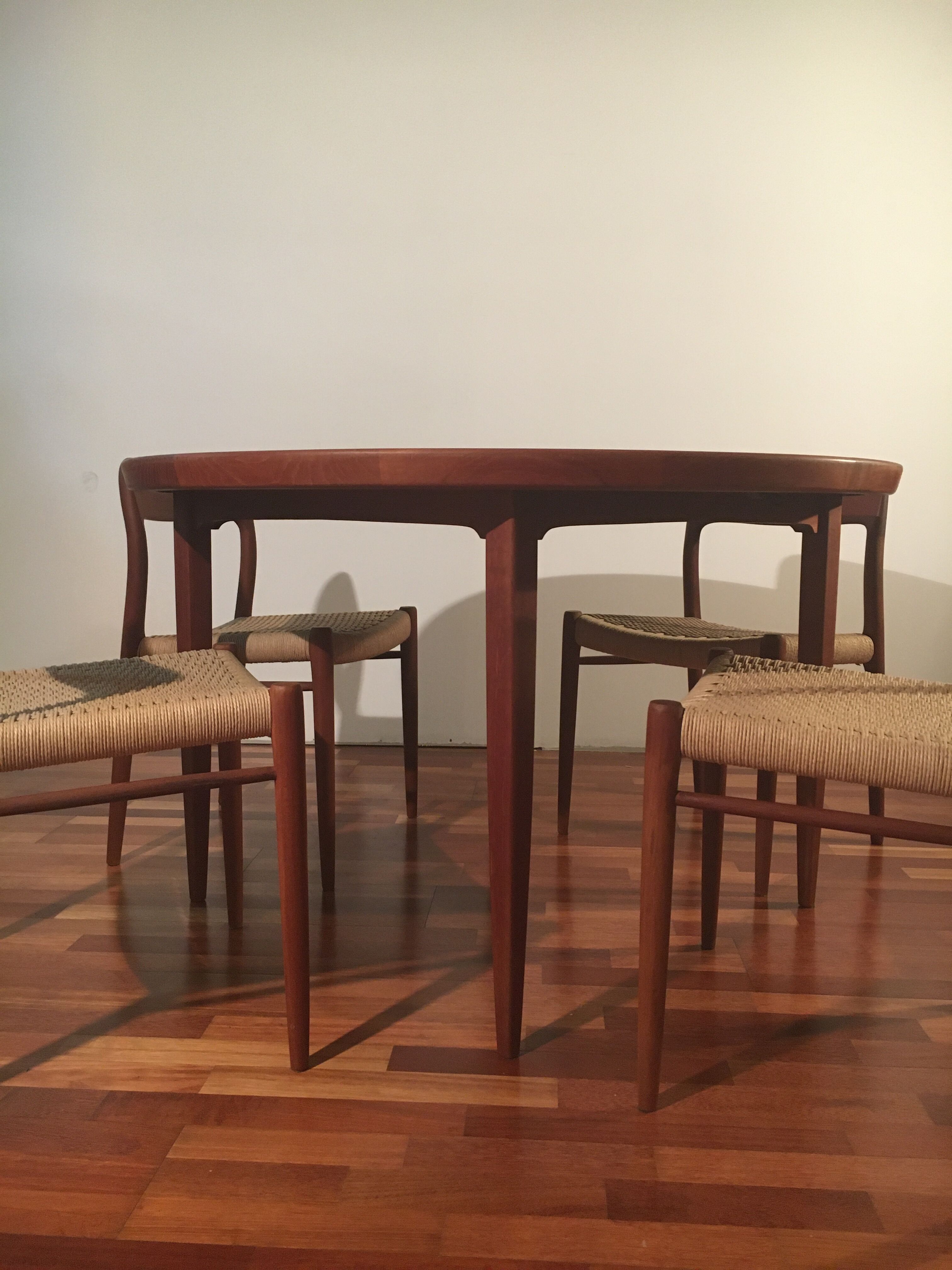 No.75 chairs & table by Niels Otto Muller for J.L. Mollers, 1950s