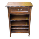 Bibus Louis XV bookcase in solid wood with dark oak finish