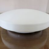 White opaline "pancake" ceiling light