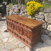 Magnificent walnut chest from the 17th century.