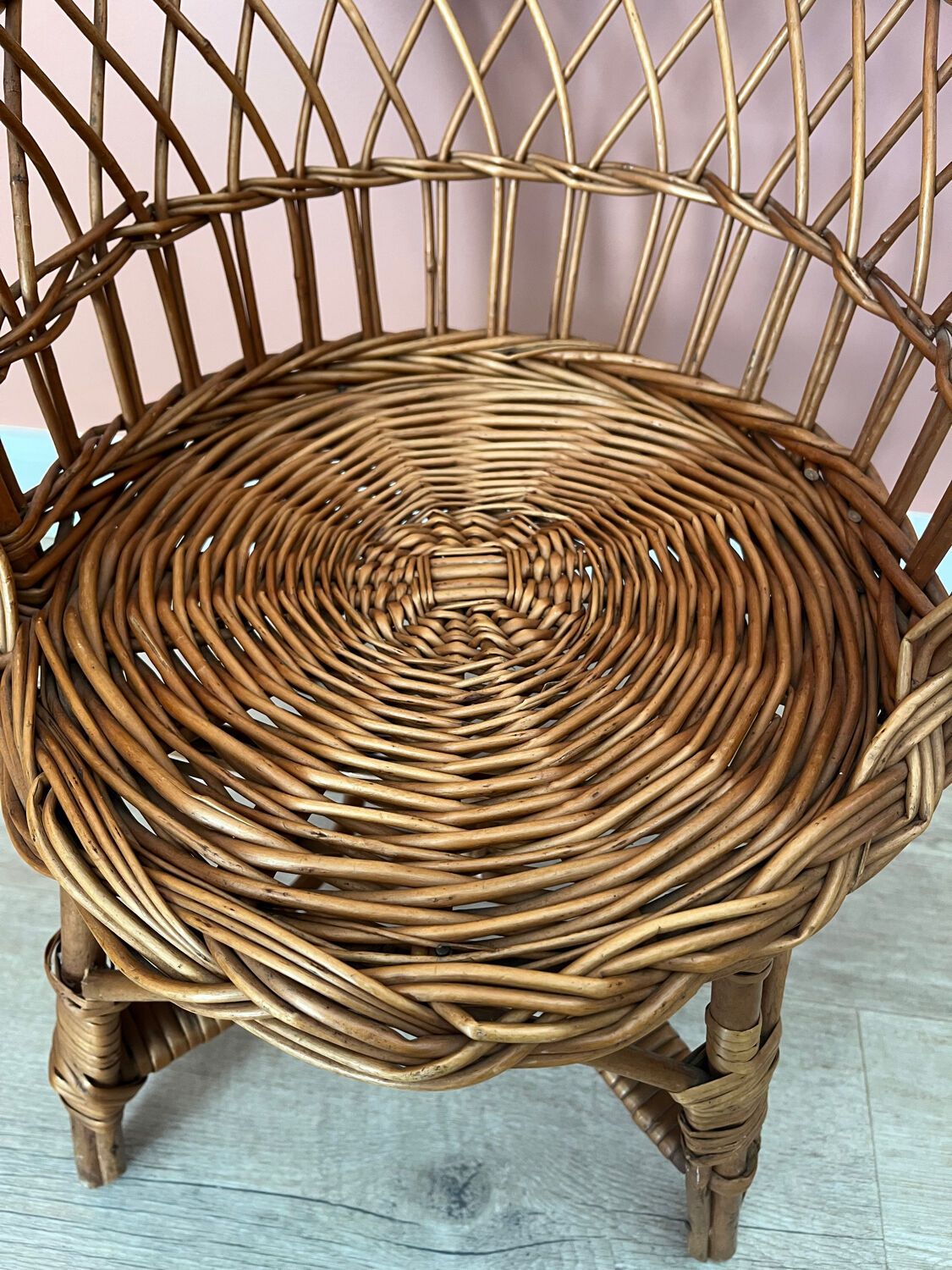 Petit fauteuil osier enfant
