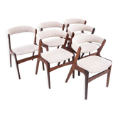 Set of six t21 fire model chairs, korup stolefabrik, 1960s