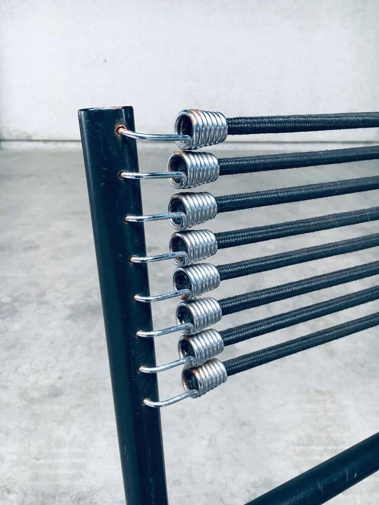 Postmodern sandows chairs attributed to rene herbst for ecart international, 1980s, set of 6