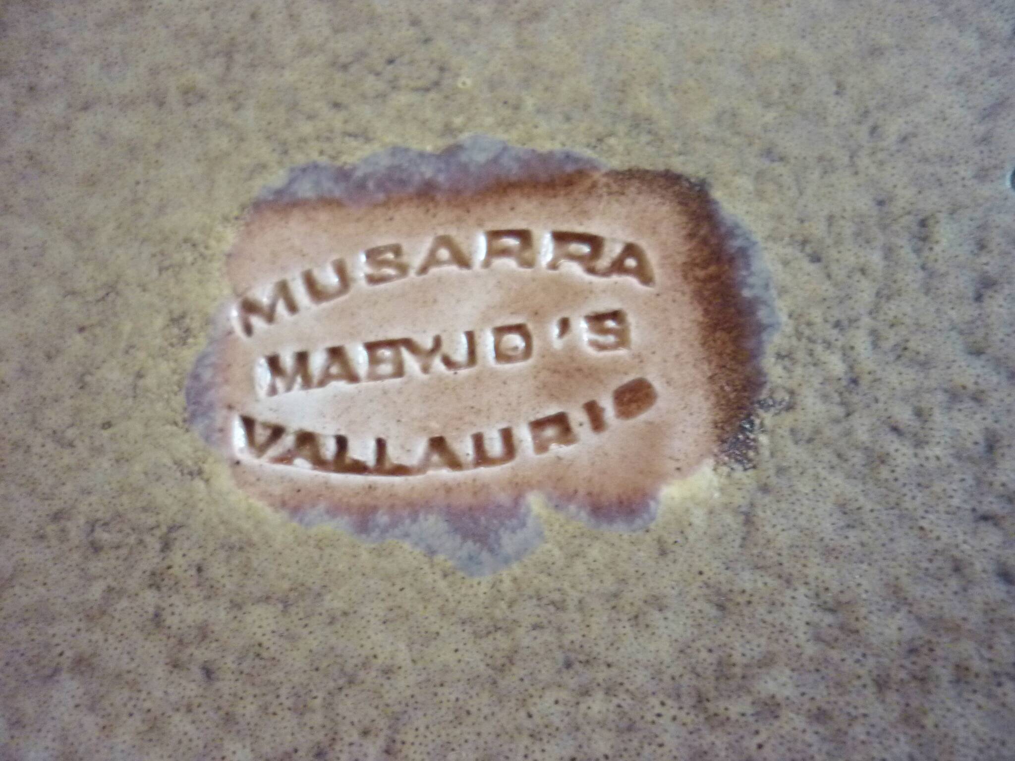 Mabyjo's Musarra Vallauris, decorative glazed ceramic dish, 1960s