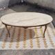 Table basse Louis XV marbre et métal doré