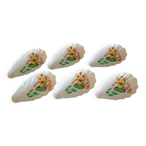 Service à avocats pour 6 pers. en porcelaine, manufacture Pillivuyt