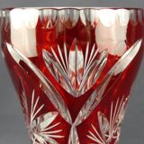 Cut crystal vase from Bohemia