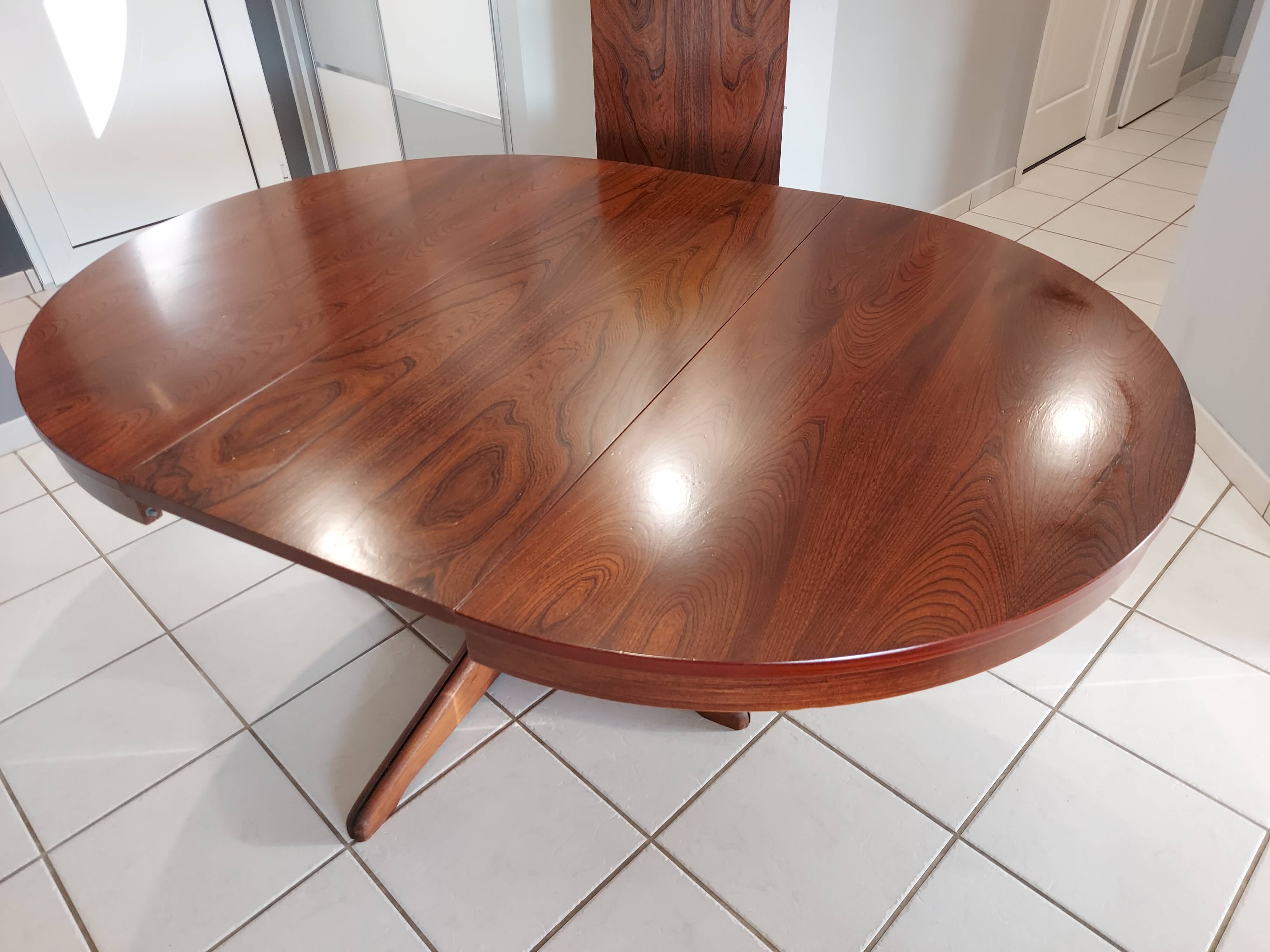 Baumann vintage 1970s extendable round table
