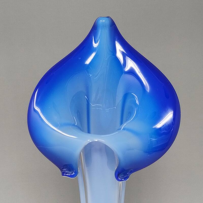 1960s Astonishing Jack in the Pulpit "Calla Lily" vase in Murano Glass