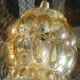 Vintage Amber Glass Bubble Suspension 70s