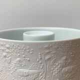 White porcelain candlestick from mid-century by Bjørn Wiinblad for Rosenthal.