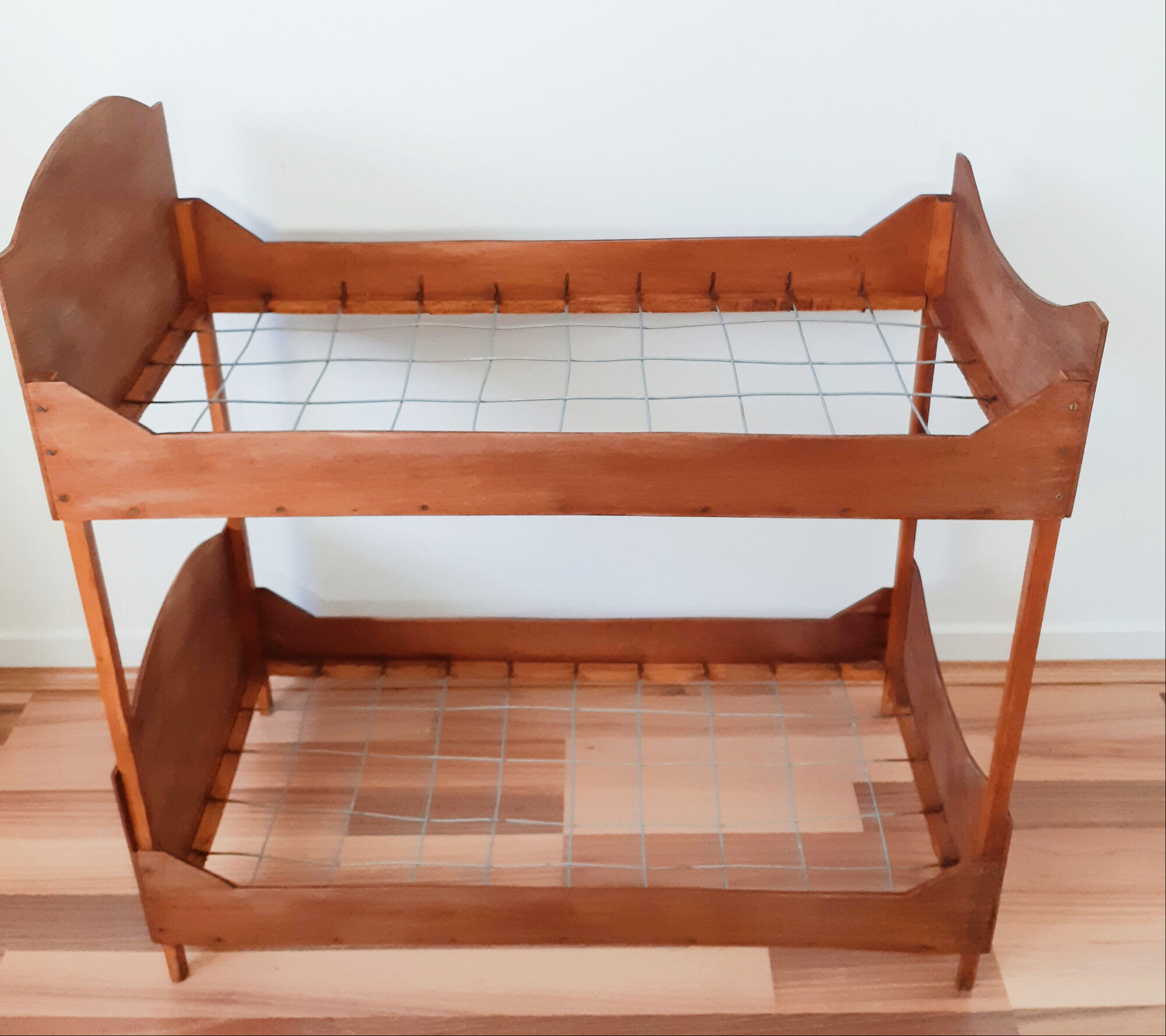 Bunk beds for dolls , wooden , handmade , vintage french , Liberty