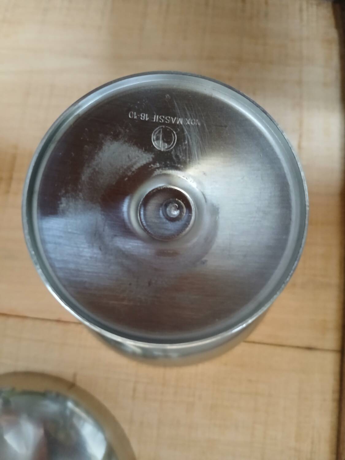 6 antique solid stainless steel ice cream cups