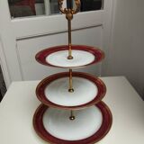 Serviteur à gâteaux 3 étages en porcelaine de Limoges