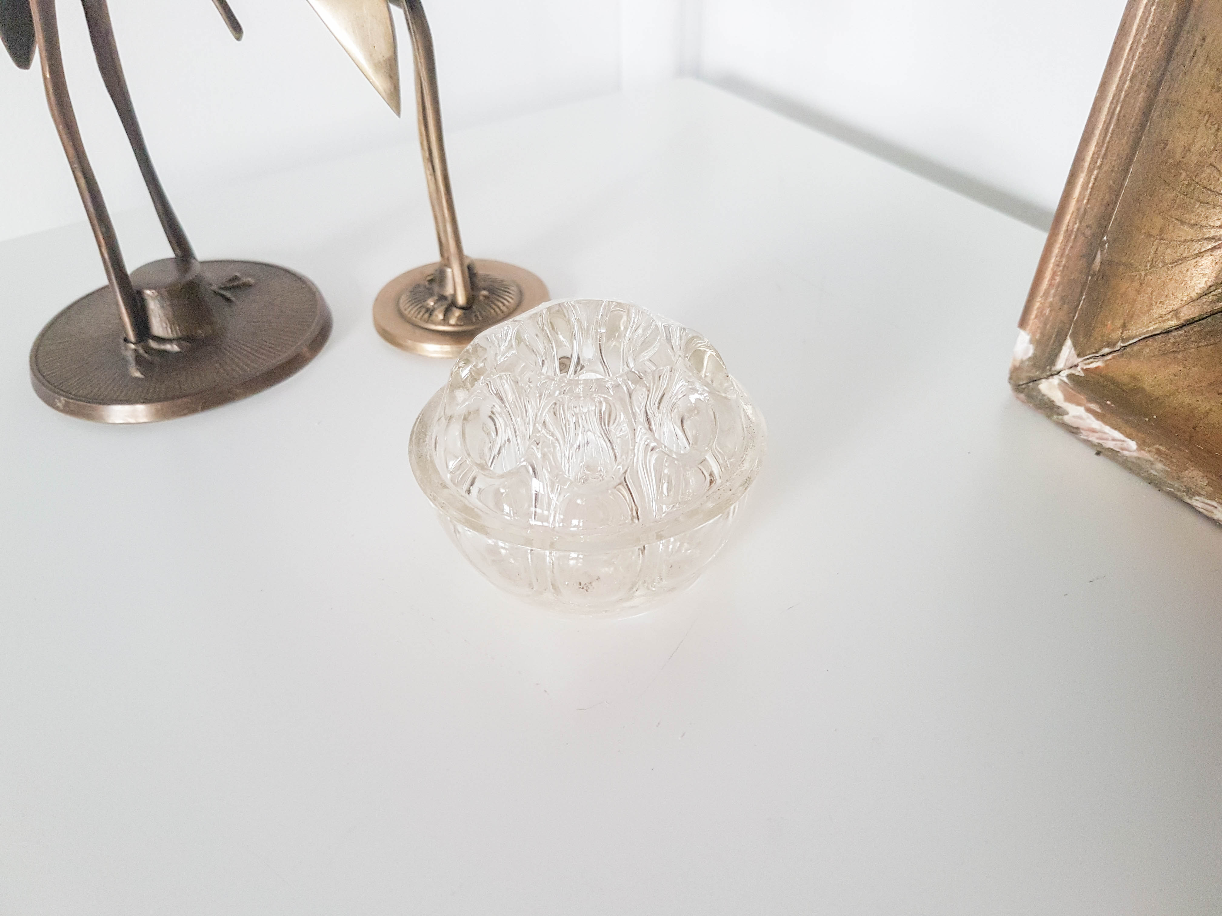 Vintage glass flower spade