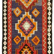 Turkish Handwoven Vintage Herki Kilim 97 cm x 324 cm